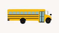 Yellow school bus clipart, illustration vector. Free public domain CC0 image.