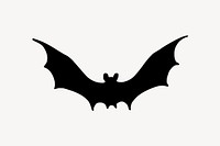 Bat silhouette clipart, illustration vector. Free public domain CC0 image.