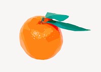 Orange fruit clipart, illustration vector. Free public domain CC0 image.