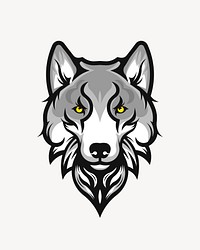 Wolf clipart, illustration vector. Free public domain CC0 image.