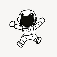 Astronaut clipart, illustration vector. Free public domain CC0 image.