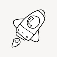 Space shuttle illustration, clip art. Free public domain CC0 image.
