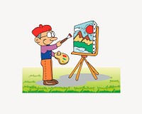 Painter illustration, clip art. Free public domain CC0 image.