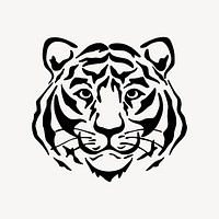 Tiger clipart, illustration psd. Free public domain CC0 image.