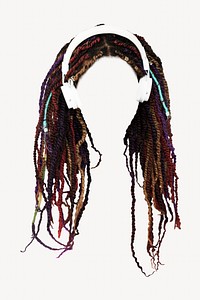 African American braid isolated object 