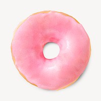 Pink donut image on white