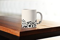 Coffee mug on table