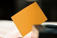 Orange paper card, blank design