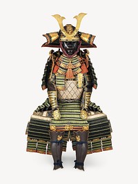 Japanese armor illustration isolated design. Remixed by rawpixel.