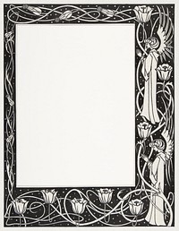 Praying Angels and Poppies (Border Design for Thomas Malory, "Le Morte d'Arthur," J. M. Dent 1893–94, Part III, book vii, chapter i, p. 219) by Aubrey Vincent Beardsley. Original public domain image from The Metropolitan Museum of Art. Digitally enhanced by rawpixel.