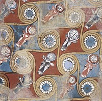 Ceiling painting from the palace of Amenhotep III. Original public domain image from The Metropolitan Museum of Art. Digitally enhanced by rawpixel.