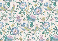 Vintage floral pattern, green background. Remixed by rawpixel.