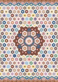 Patchwork quilt pattern background. Remixed by rawpixel.