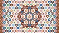 Patchwork floral quilt pattern background. Remixed by rawpixel.