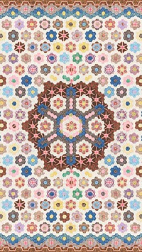 Patchwork quilt pattern mobile wallpaper. Remixed by rawpixel.