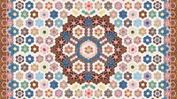 Patchwork quilt pattern desktop wallpaper. Remixed by rawpixel.