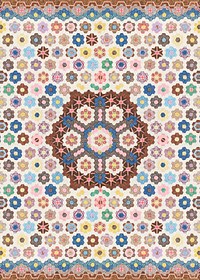 Patchwork floral quilt pattern background. Remixed by rawpixel.