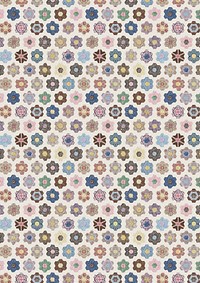 Floral pattern quilt  background. Remixed by rawpixel.