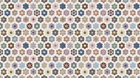 Floral pattern quilt desktop wallpaper. Remixed by rawpixel.