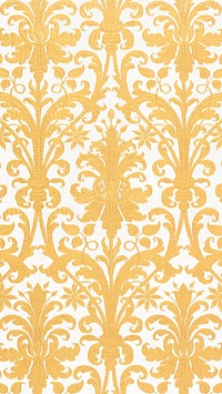 Vintage gold ornate pattern iPhone wallpaper. Remixed by rawpixel.