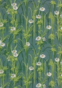 Green floral pattern background. Remixed by rawpixel.