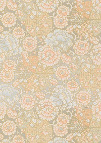 Vintage flower pattern background. Remixed by rawpixel.