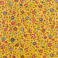 Yellow floral pattern, vintage background. Remixed by rawpixel.