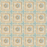 Vintage flower tile pattern background. Remixed by rawpixel.