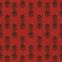 Abstract red pattern, staggered anthemion background. Remixed by rawpixel.