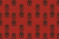 Abstract red pattern, staggered anthemion background. Remixed by rawpixel.