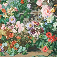 Vintage flower garden illustration. Remixed by rawpixel.