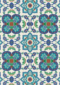 Persian tile pattern background. Remixed by rawpixel.