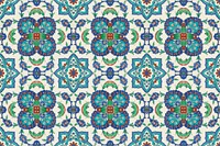 Persian tile pattern background. Remixed by rawpixel.