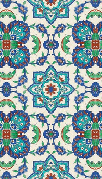 Persian tile pattern mobile wallpaper. Remixed by rawpixel.