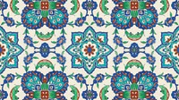 Persian tile pattern desktop wallpaper. Remixed by rawpixel.