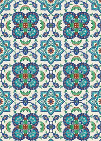 Persian tile pattern background. Remixed by rawpixel.