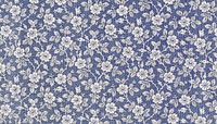 Vintage flower pattern, blue background. Remixed by rawpixel.