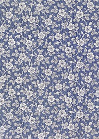 Vintage flower pattern, blue background. Remixed by rawpixel.