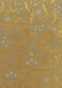 Gold leaf pattern, vintage background. Remixed by rawpixel.