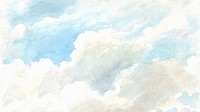 Cloud sky painting desktop wallpaper. Remixed by rawpixel.