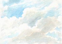 Cloud sky painting background. Remixed by rawpixel.