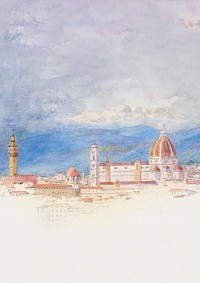 S. Miniato, Florence painting background. Remixed by rawpixel.