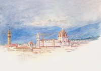 S. Miniato, Florence painting background. Remixed by rawpixel.