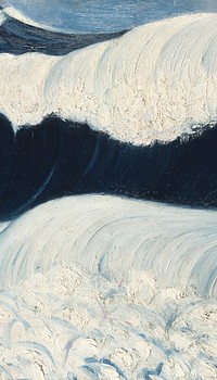 Japanese waves iPhone wallpaper. Remixed by rawpixel.