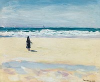 Young Girl on the Beach. Original public domain image from Saint Louis Art Museum. Digitally enhanced by rawpixel.