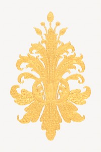 Decorative gold flourish isolated design. Remixed by rawpixel.