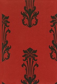 Sidewall Staggered anthemion motifs in black on a red ground. Original public domain image from Smithsonian. Digitally enhanced by rawpixel.