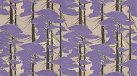 Japanese trees pattern  desktop wallpaper. Remixed by rawpixel.
