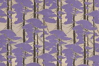 Japanese trees pattern, vintage background. Remixed by rawpixel.