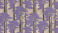 Japanese trees pattern, vintage background. Remixed by rawpixel.